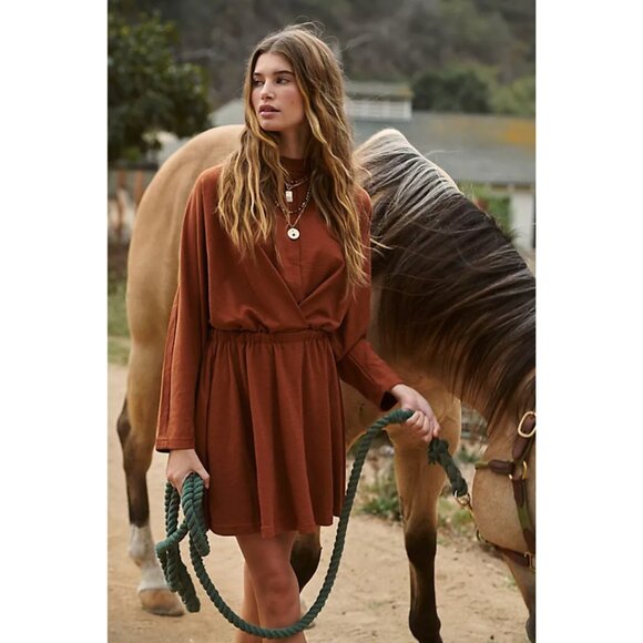Free People Dresses & Skirts - Free People FP Beach Santa Maria Mini Dress Sienna NWT Size Medium